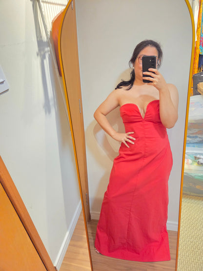 Vestido Farm Tomara que Caia Reto Vermelho