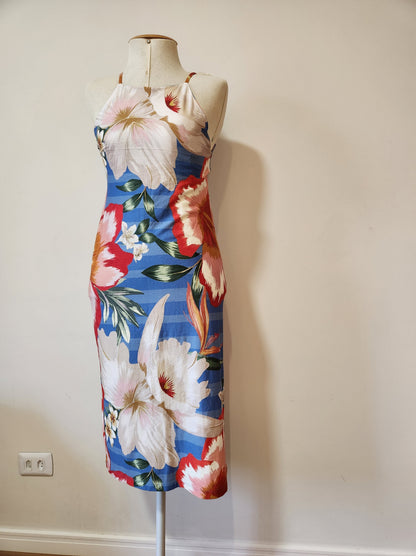 Vestido Farm Midi Floral Azul