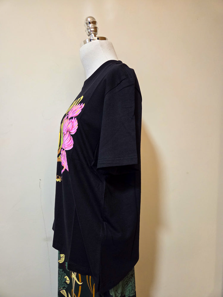 Camiseta Farm Rio Tropical Pássaros Preta