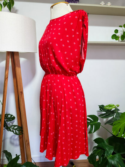 Vestido Antix Curto Estampa Doces Beijos