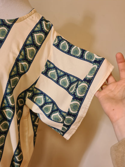 Vestido Upcycling Farm  Estampa Off com Verde