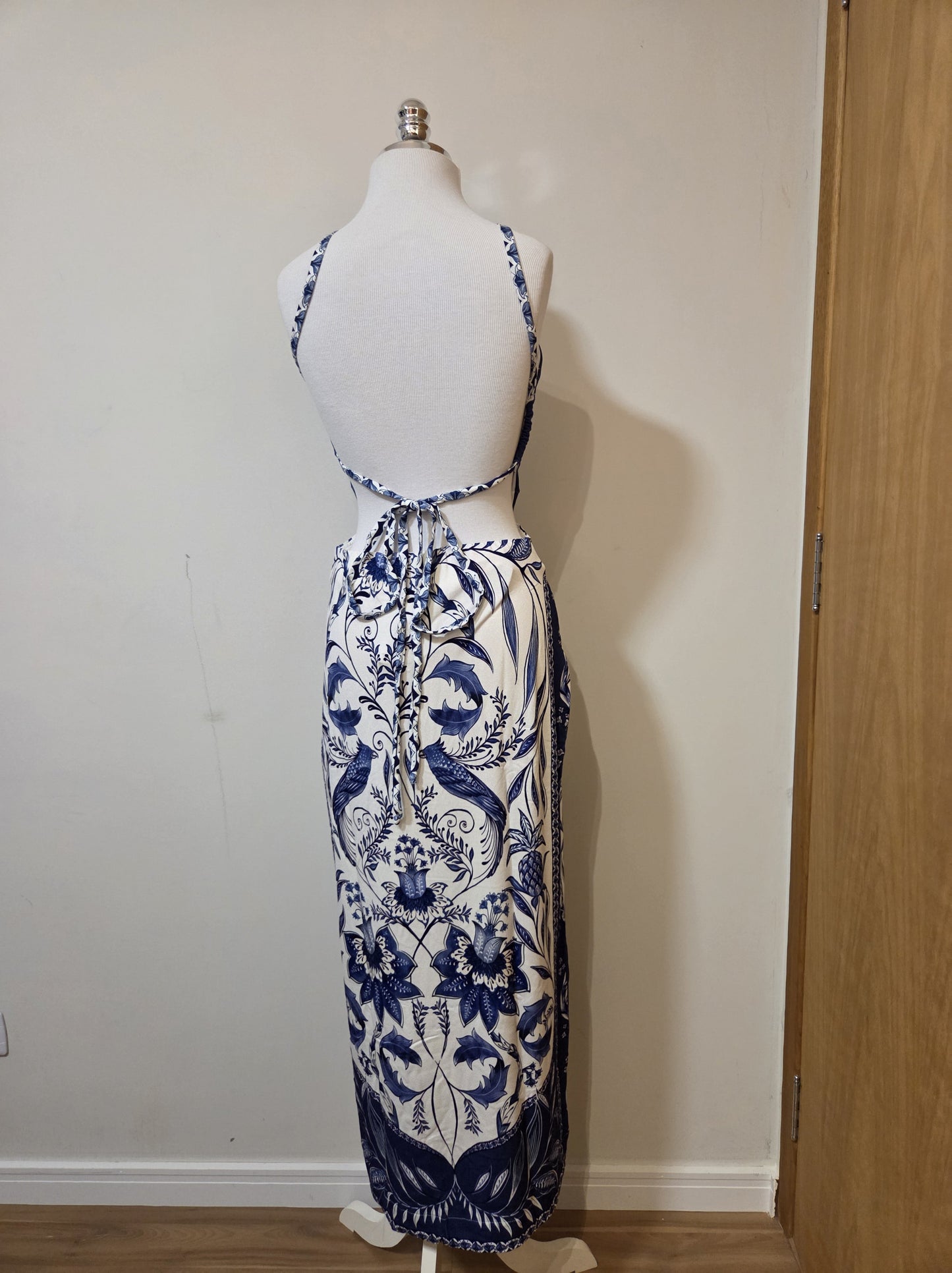 Vestido Farm Azul Floral Nina