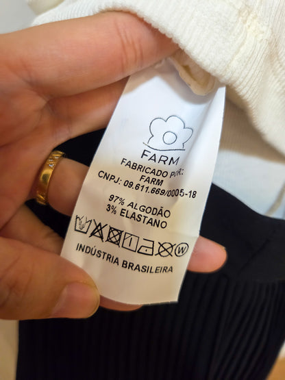 Regata Farm Rio com Bordado de Tucano – Canelada Off White