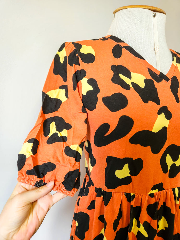 Vestido Berry Animal Print Terracota