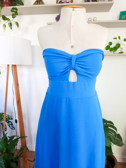 Vestido Azul Royal Longo