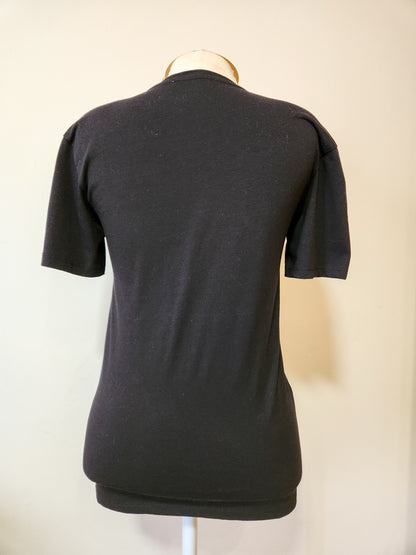 Camiseta Zara Preto Liso Slim