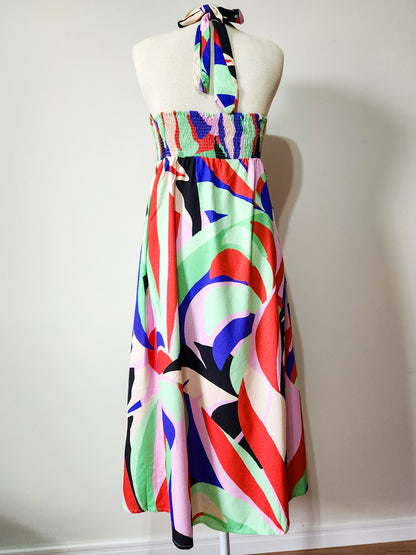 Vestido Farm Frente Única Folhagem Fresca