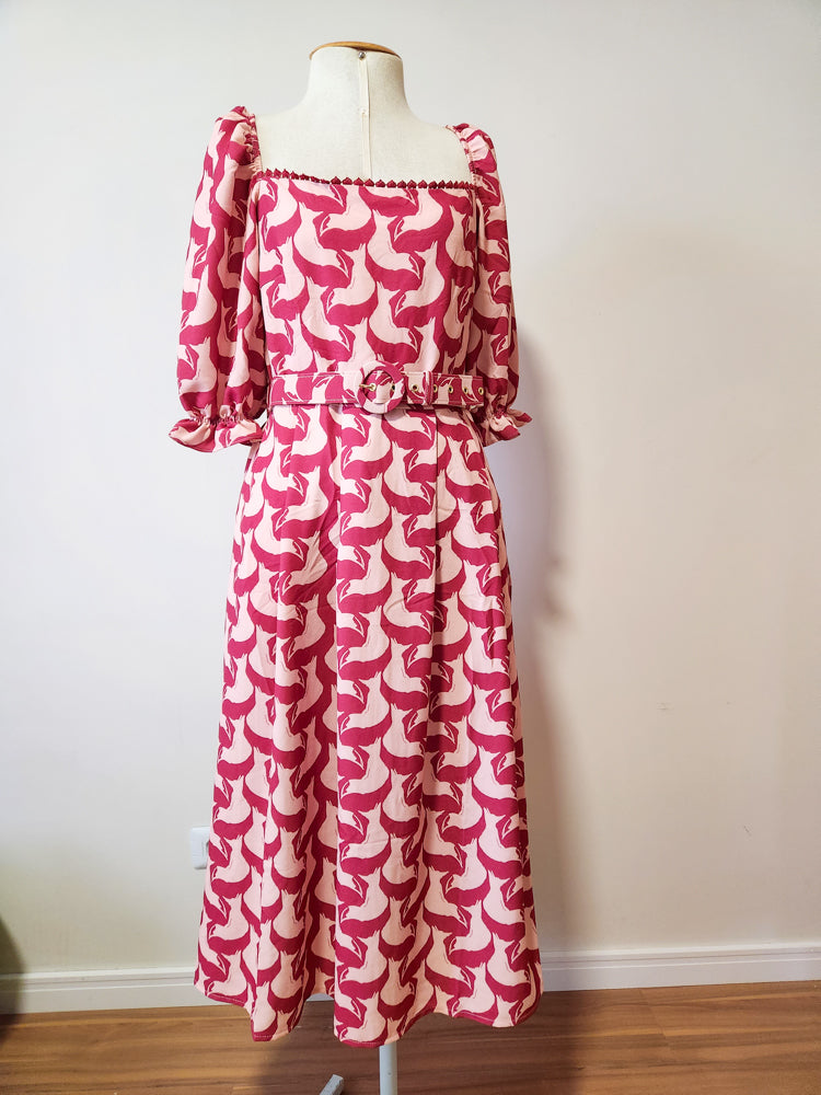 Vestido Antix  Midi Tons de Rosa