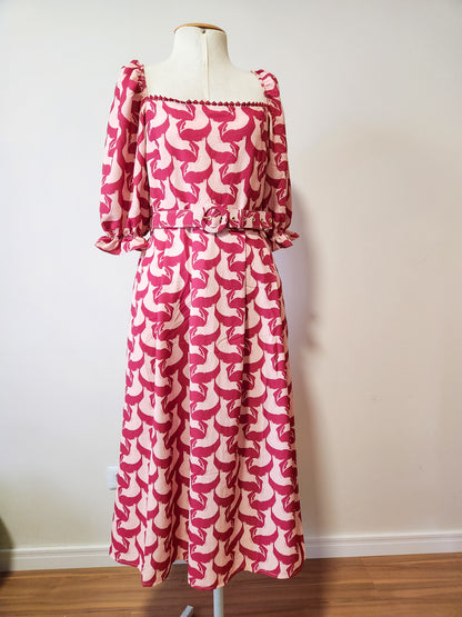Vestido Antix  Midi Tons de Rosa