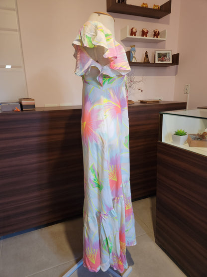 Vestido Farm Rio Estampa Chita Bali Longo