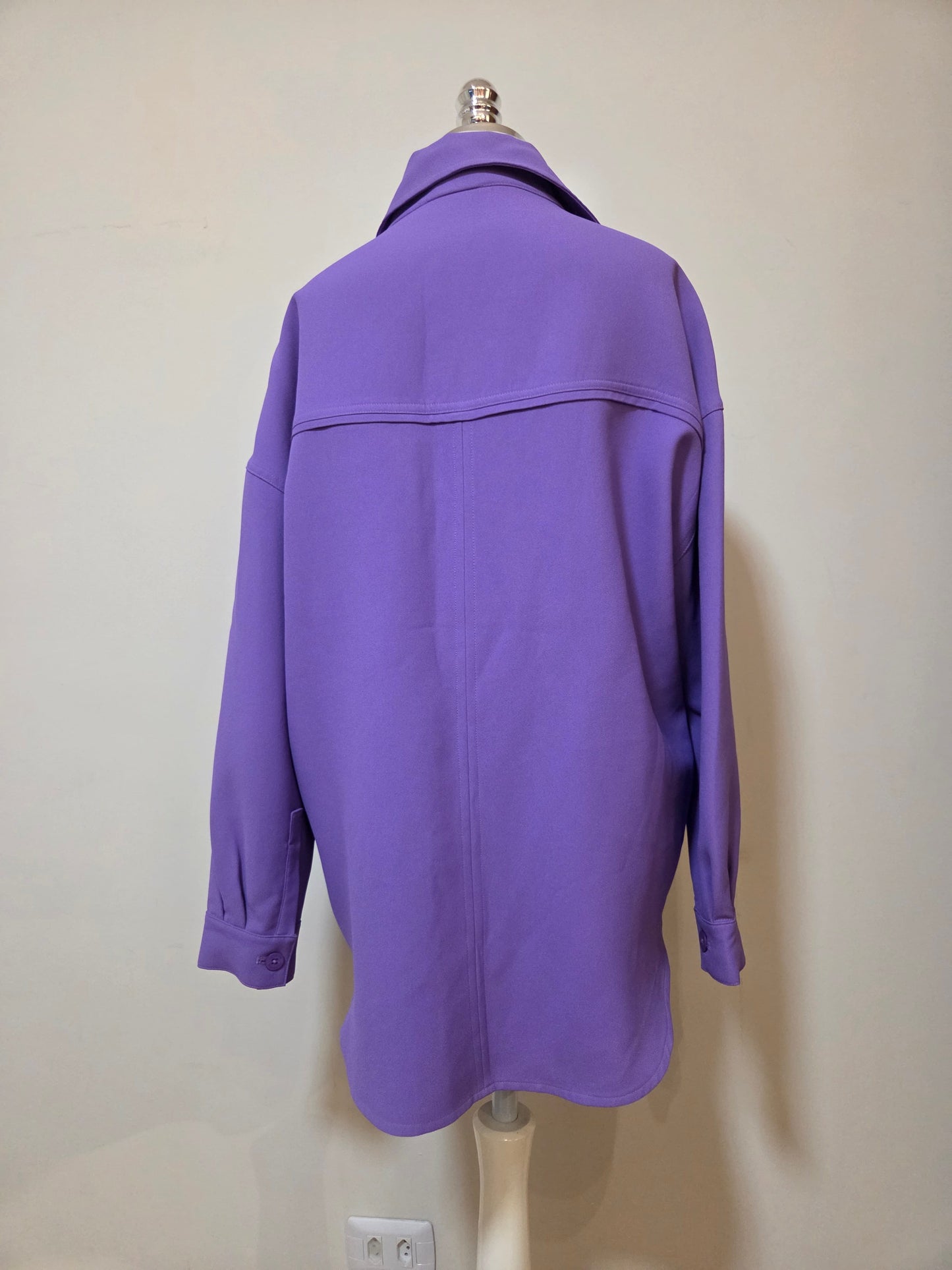 Camisa Nati Vozza Lilás Iris Modelo Fraser
