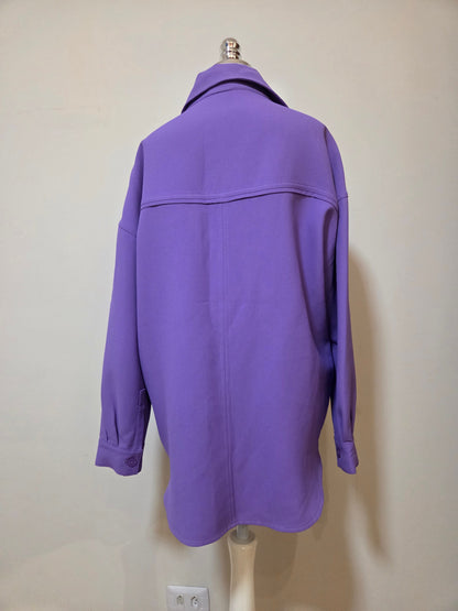Camisa Nati Vozza Lilás Iris Modelo Fraser