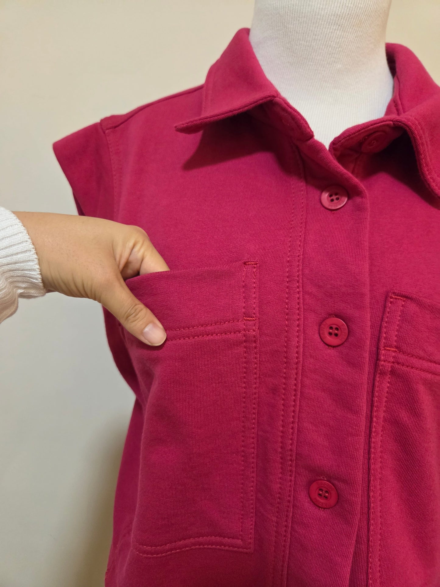 Blusinha / Colete Farm Rosa Klim