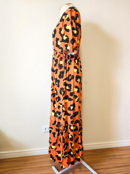 Vestido Berry Animal Print Terracota