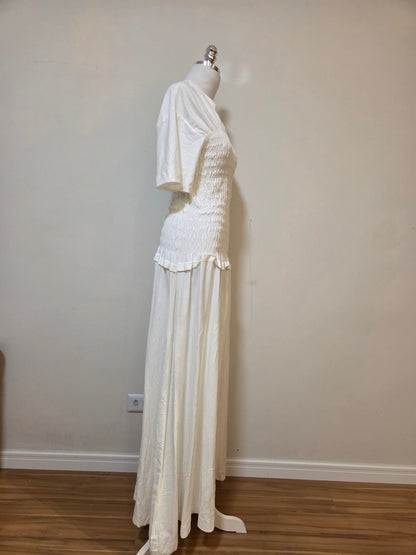 Vestido Farm T-shirt Lastex Off White