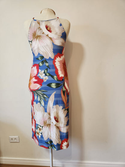 Vestido Farm Midi Floral Azul