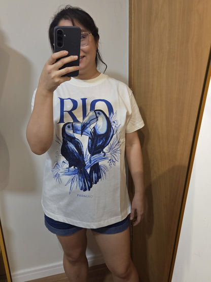 Camiseta Farm Casal de Tucanos Azul