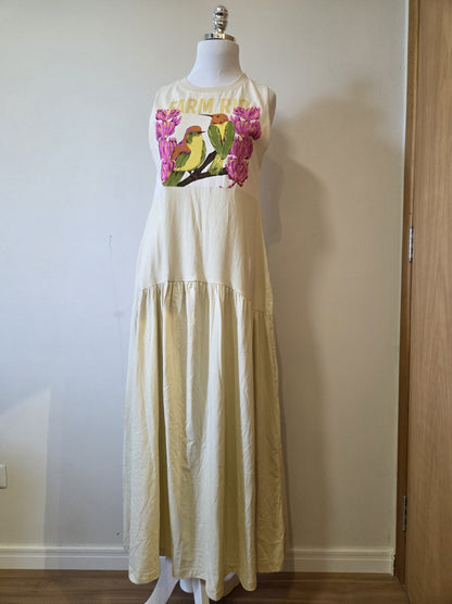 Vestido Farm Passarinhos no Galho