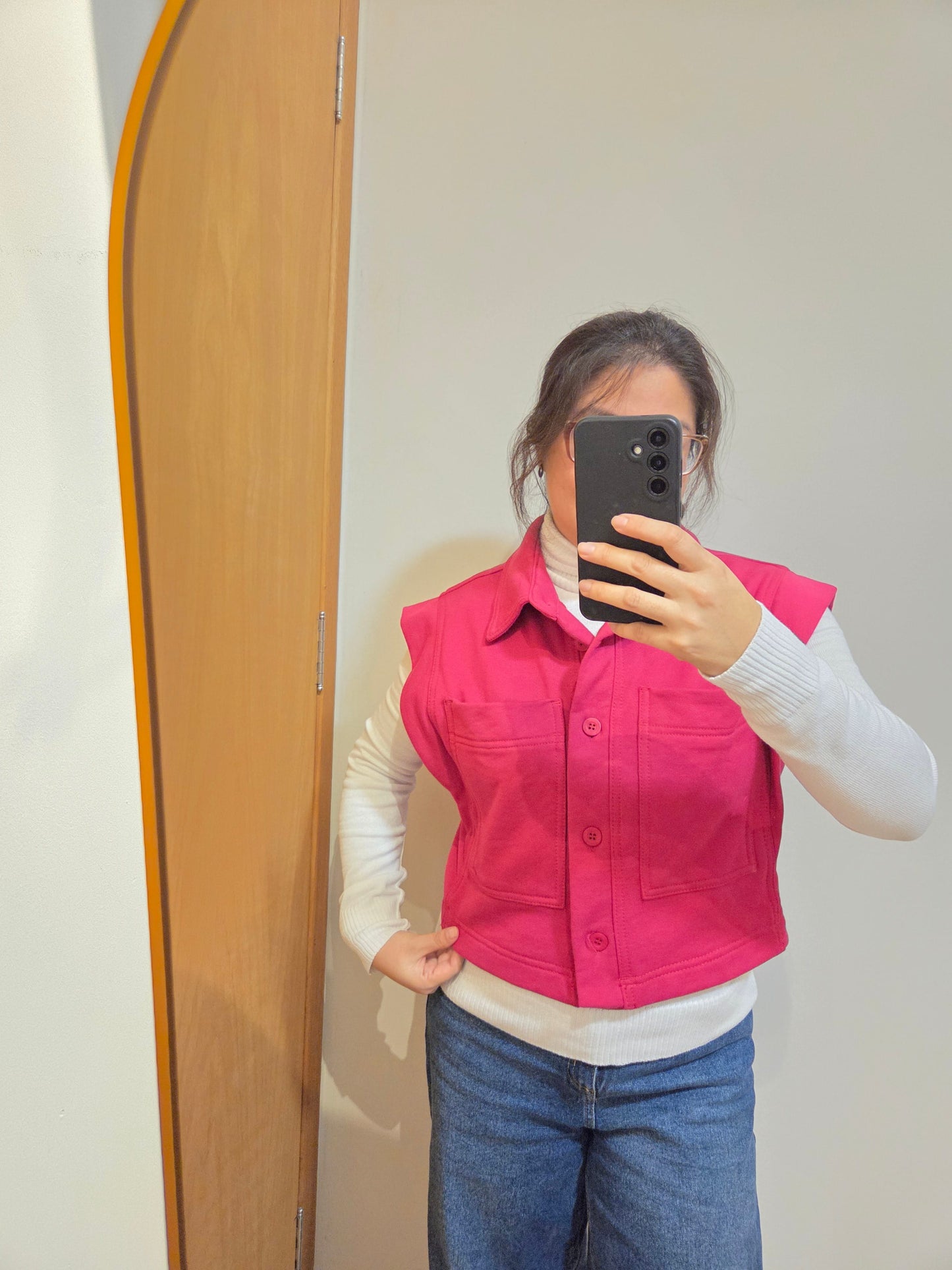 Blusinha / Colete Farm Rosa Klim