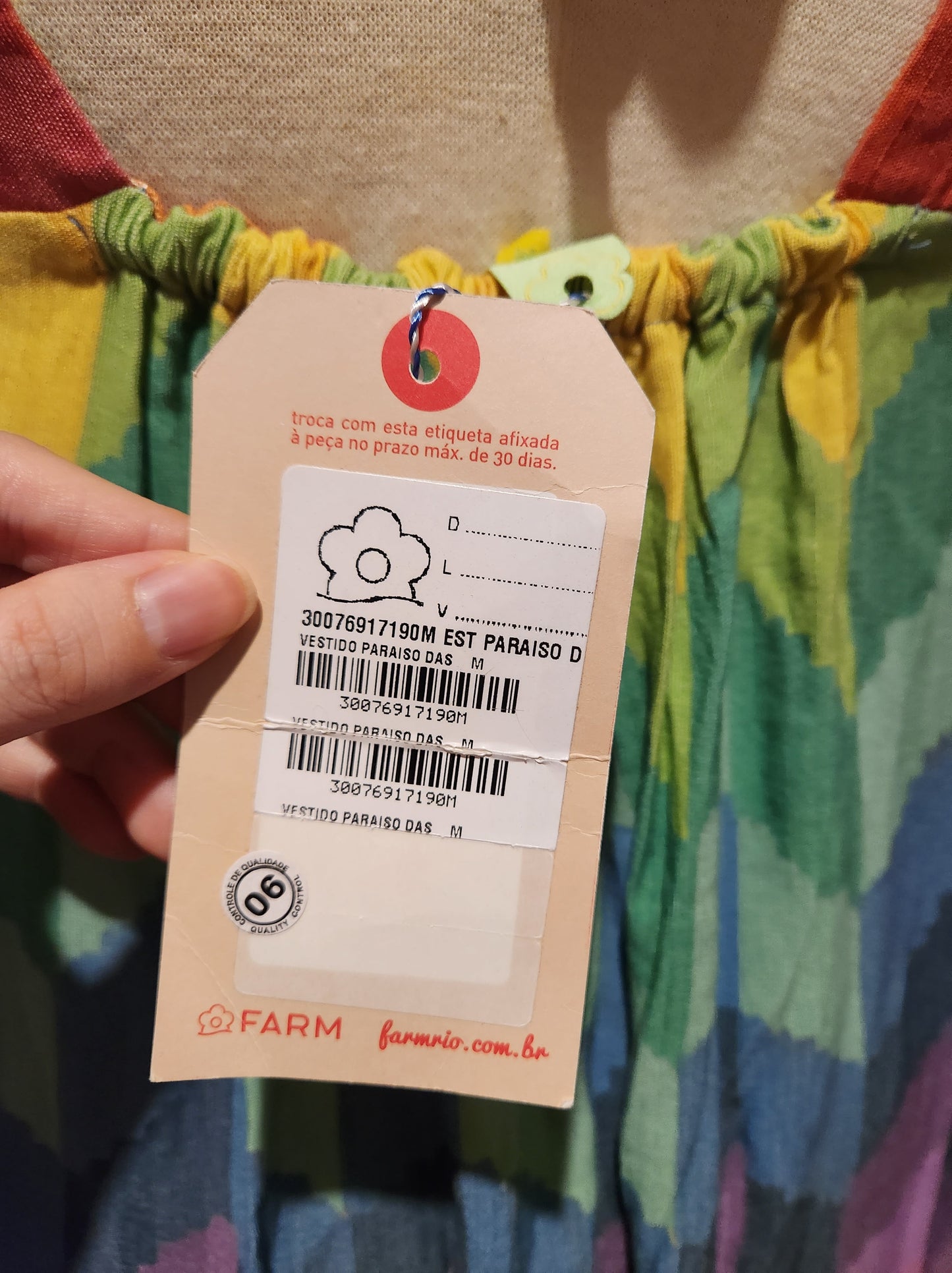 Vestido Farm Paraíso das Cores