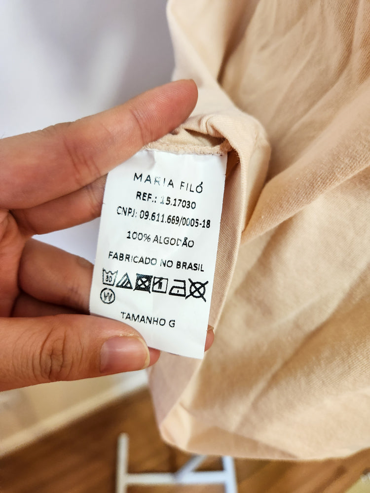 Camiseta Maria Filó Básica Areia Deserto