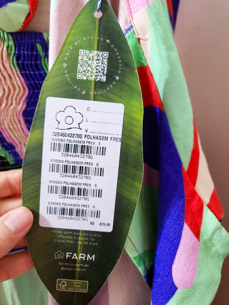 Kimono Farm Folhagens Frescas