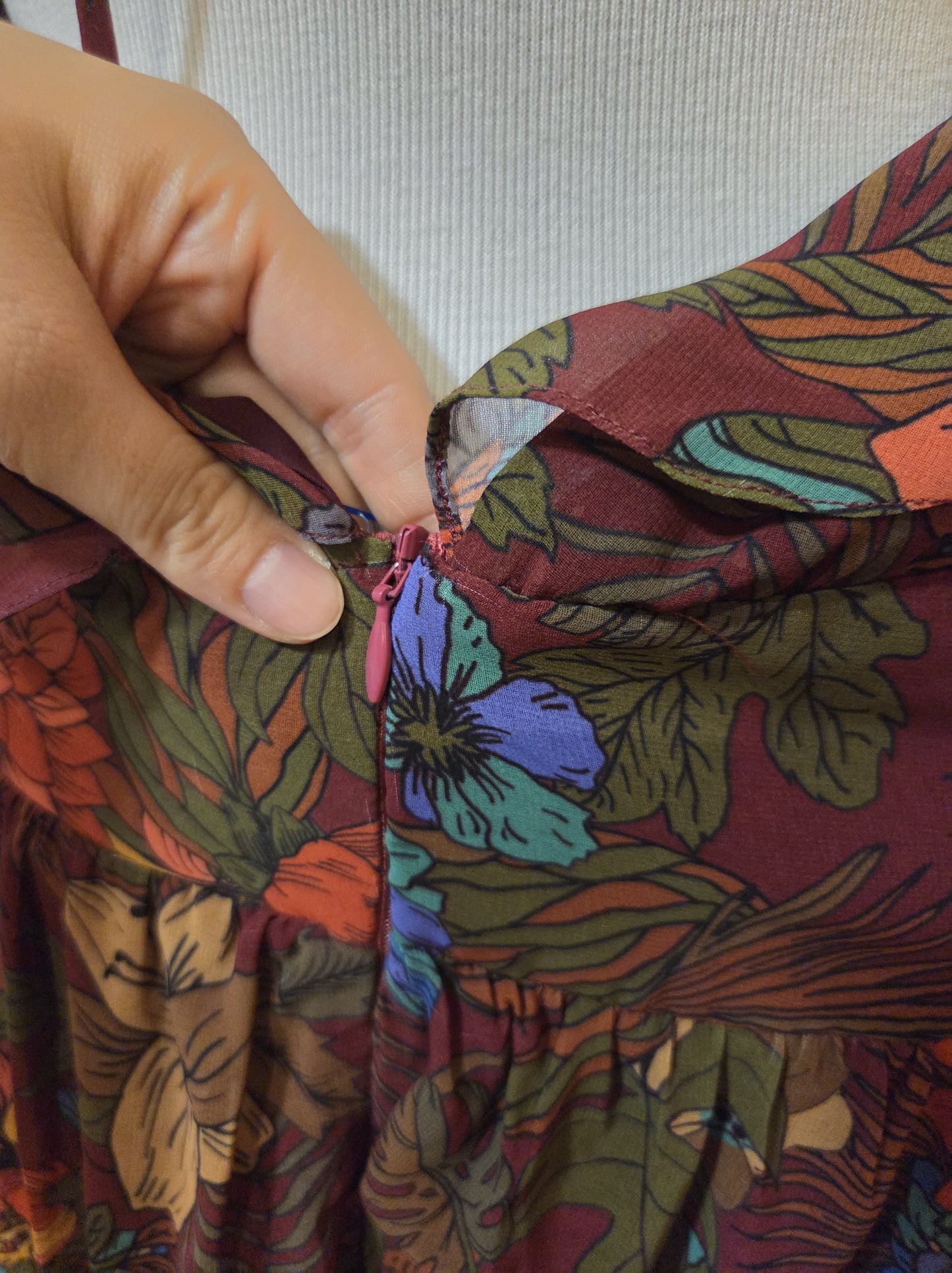 Vestido Farm Floral Tons Terrosos Frente Única