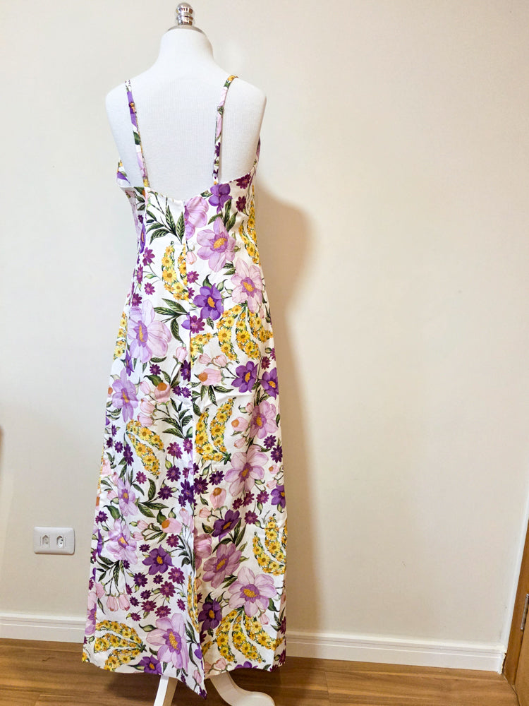 Vestido Farm Roxo Floral
