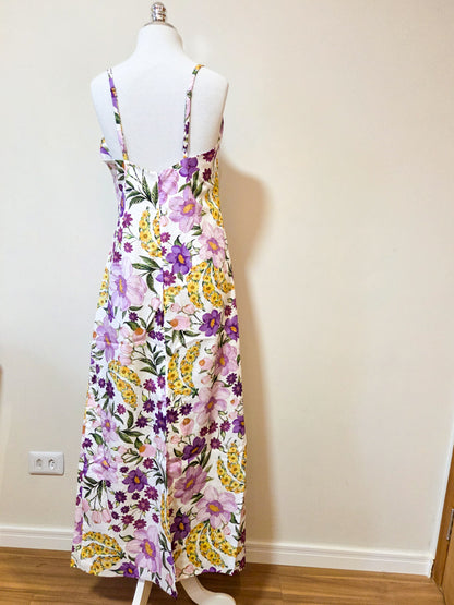 Vestido Farm Roxo Floral