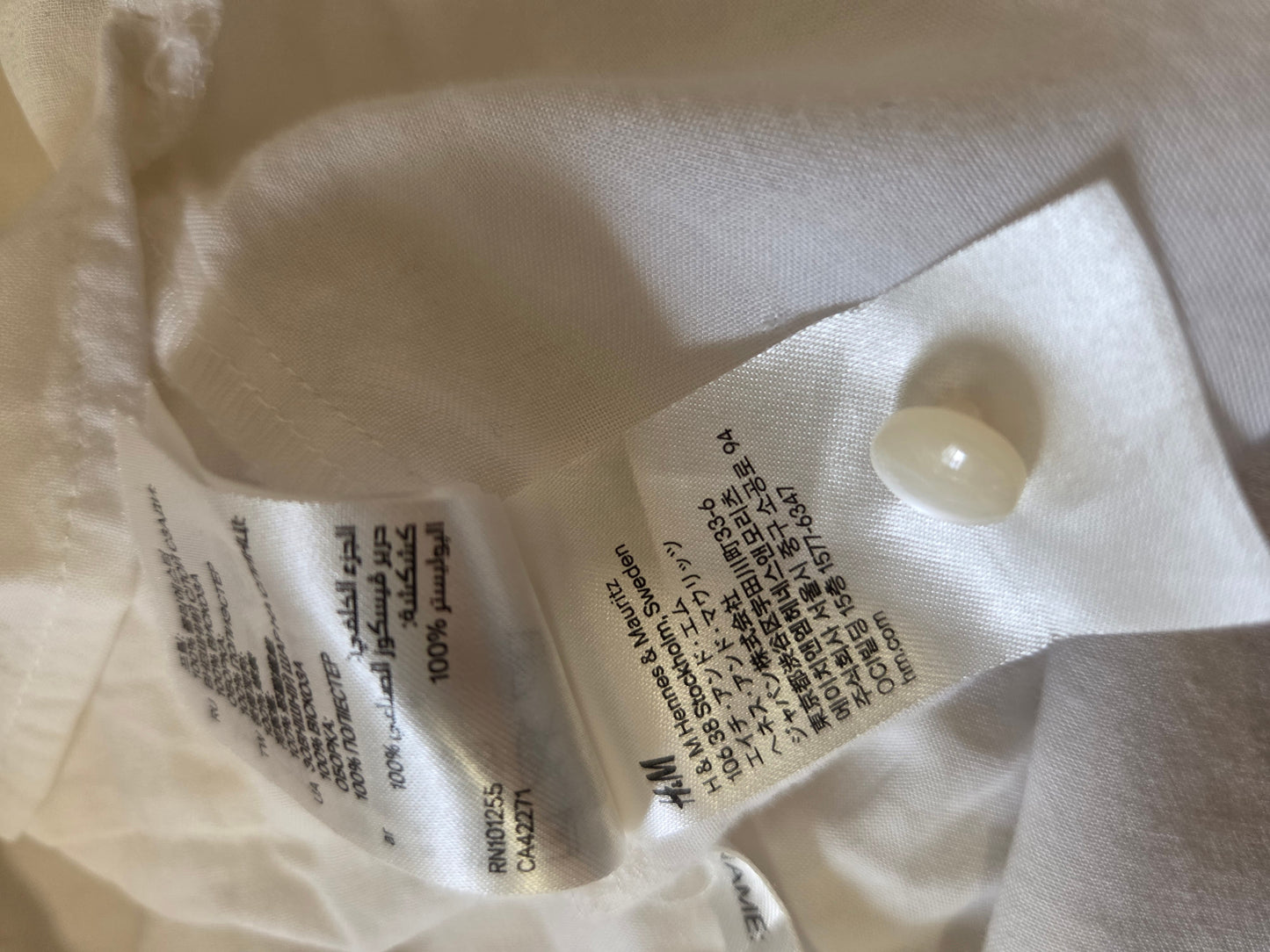 Blusinha H&M Regata Babados em Camadas Off White