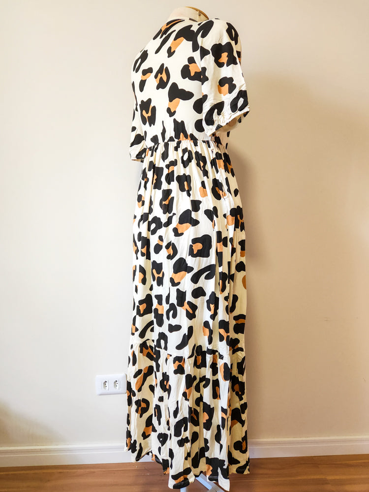 Vestido Berry Animal Print Off White