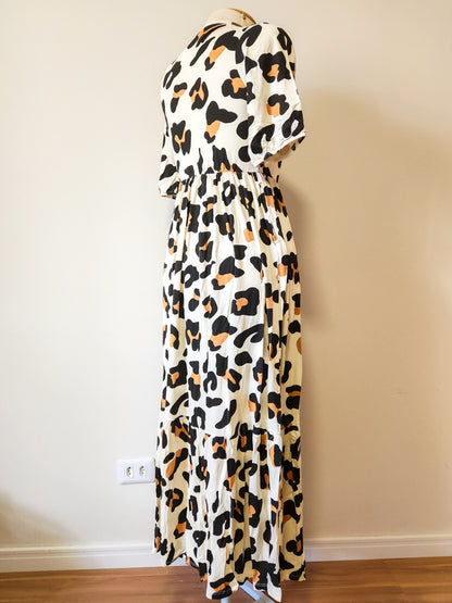 Vestido Berry Animal Print Off White
