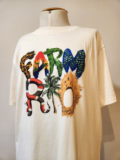 Camiseta Farm Rio Estampa Letras Texturizadas