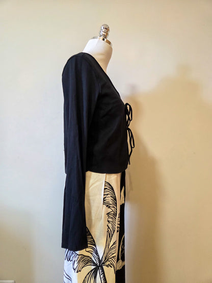 Blusa Farm Floral com Amarração Frontal