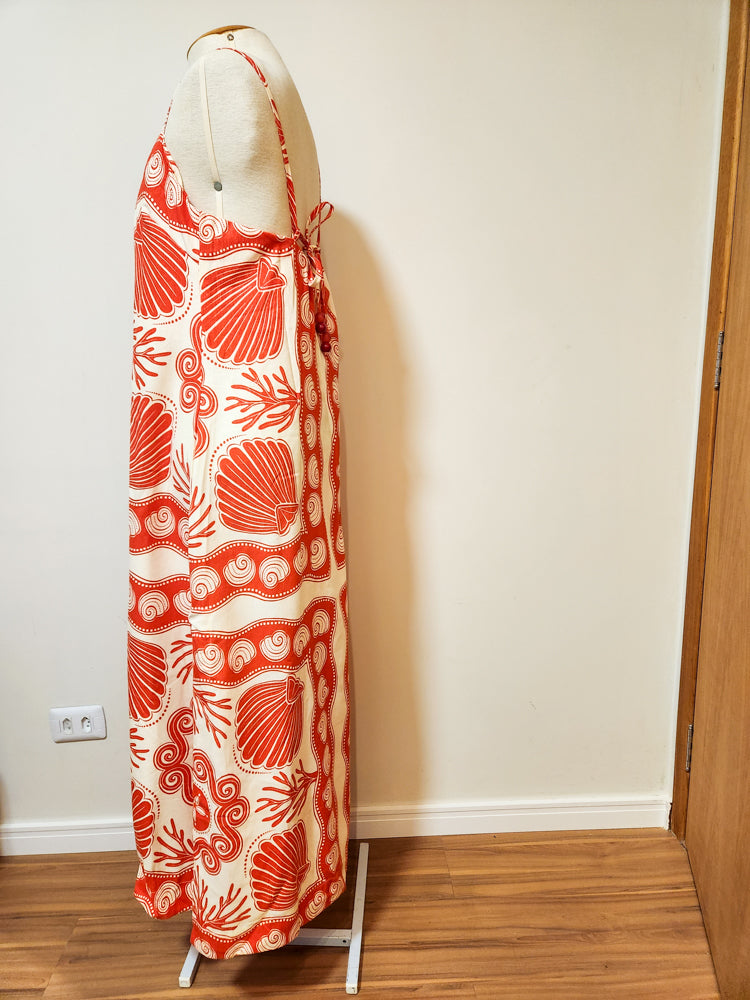 Vestido Farm Estampa Conchas