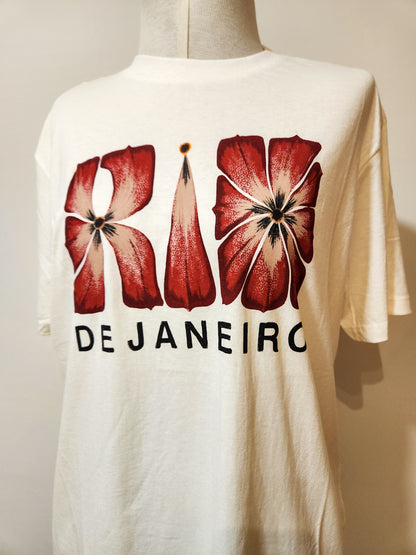 Camiseta Farm Rio de Janeiro Hibisco Branca