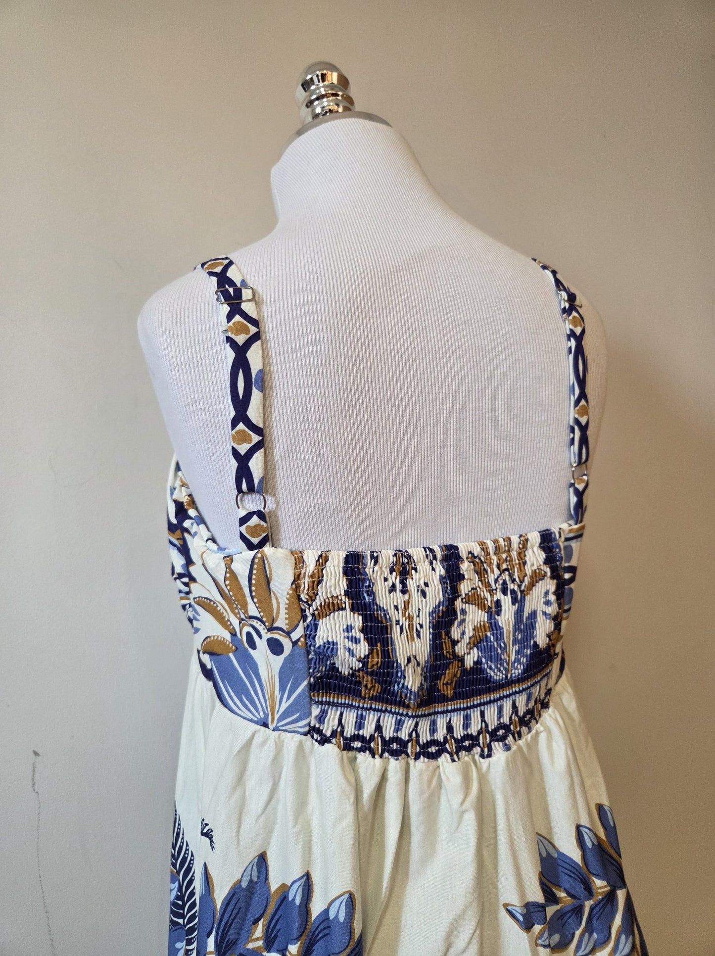 Vestido Farm Azul Floral
