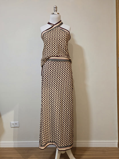 Conjunto Farm Estampa Corações Blusinha e Saia Transpassada