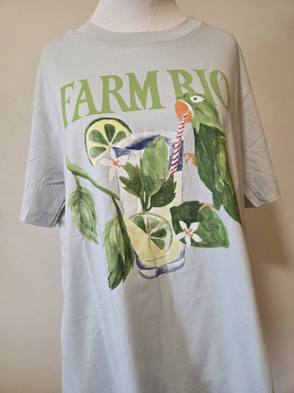 Camiseta Farm Mojito Fundo Azul Claro