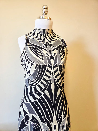 Vestido Farm Midi Canelado Rendeira