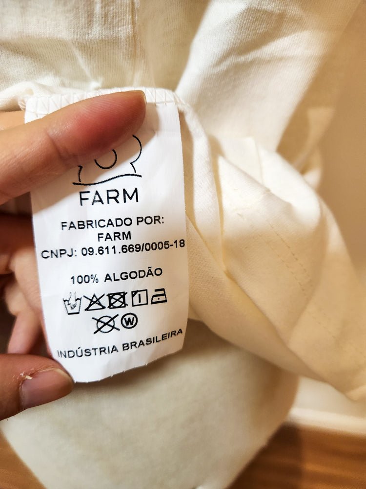 T-shirt Farm Amazônia Coração é o Norte - Branco