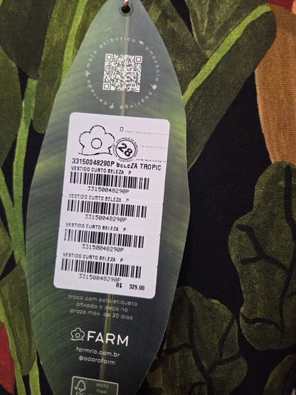 Vestido Farm Curto Beleza Tropical