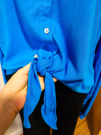 Blusinha Azul Nova Manga Comprida