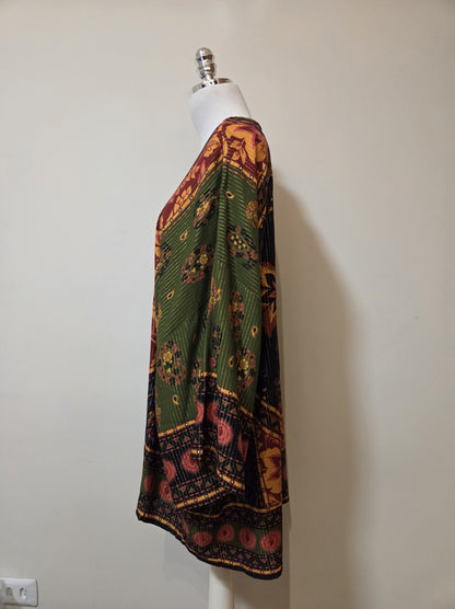 Kimono Farm Floral com Fios Dourados Ayla