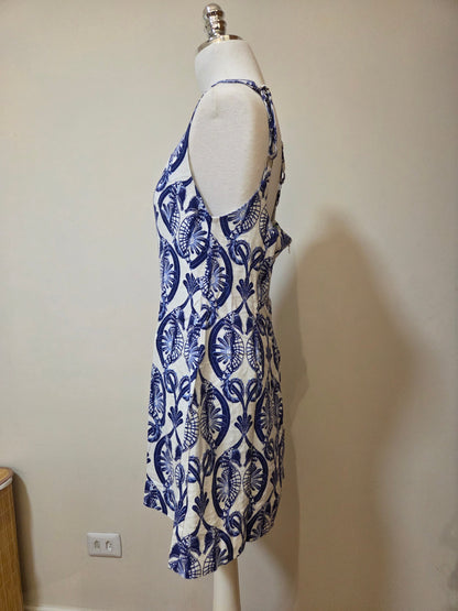 Vestido Farm Curto Cavalos Marinho