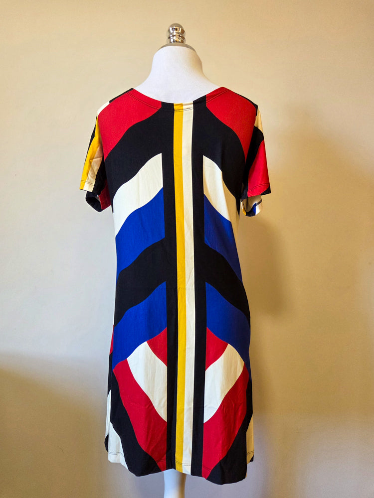 Vestido Farm Curto Estampa Formas Coloridas