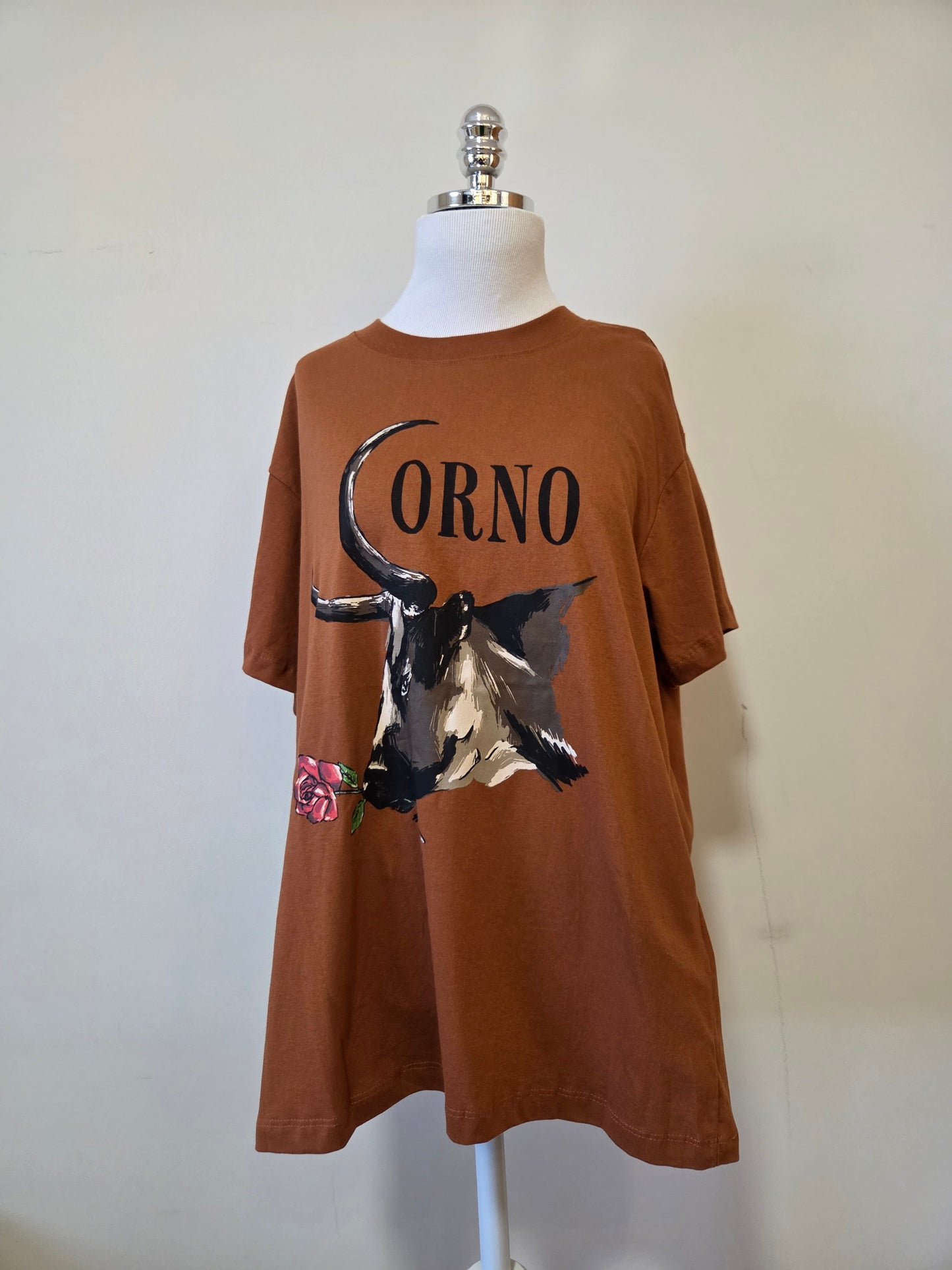 Camiseta  Farm Corno Manso Cacau