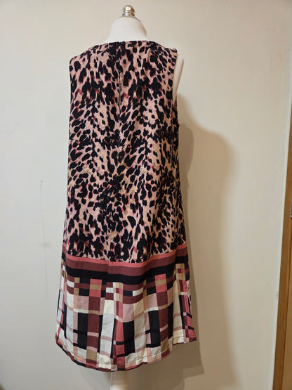 Vestido My Place Curto Animal Print Rosa