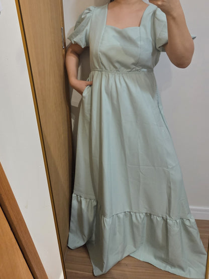 Vestido Berry Verde Menta Princesa