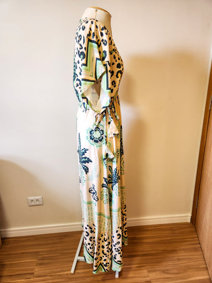 Vestido Chris Ms Animal Print Verde